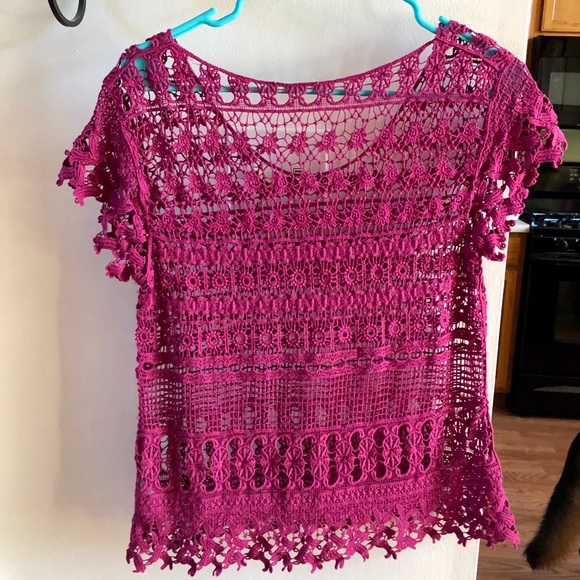 See-through Short Sleeve Shirt - Picture 2 of 3